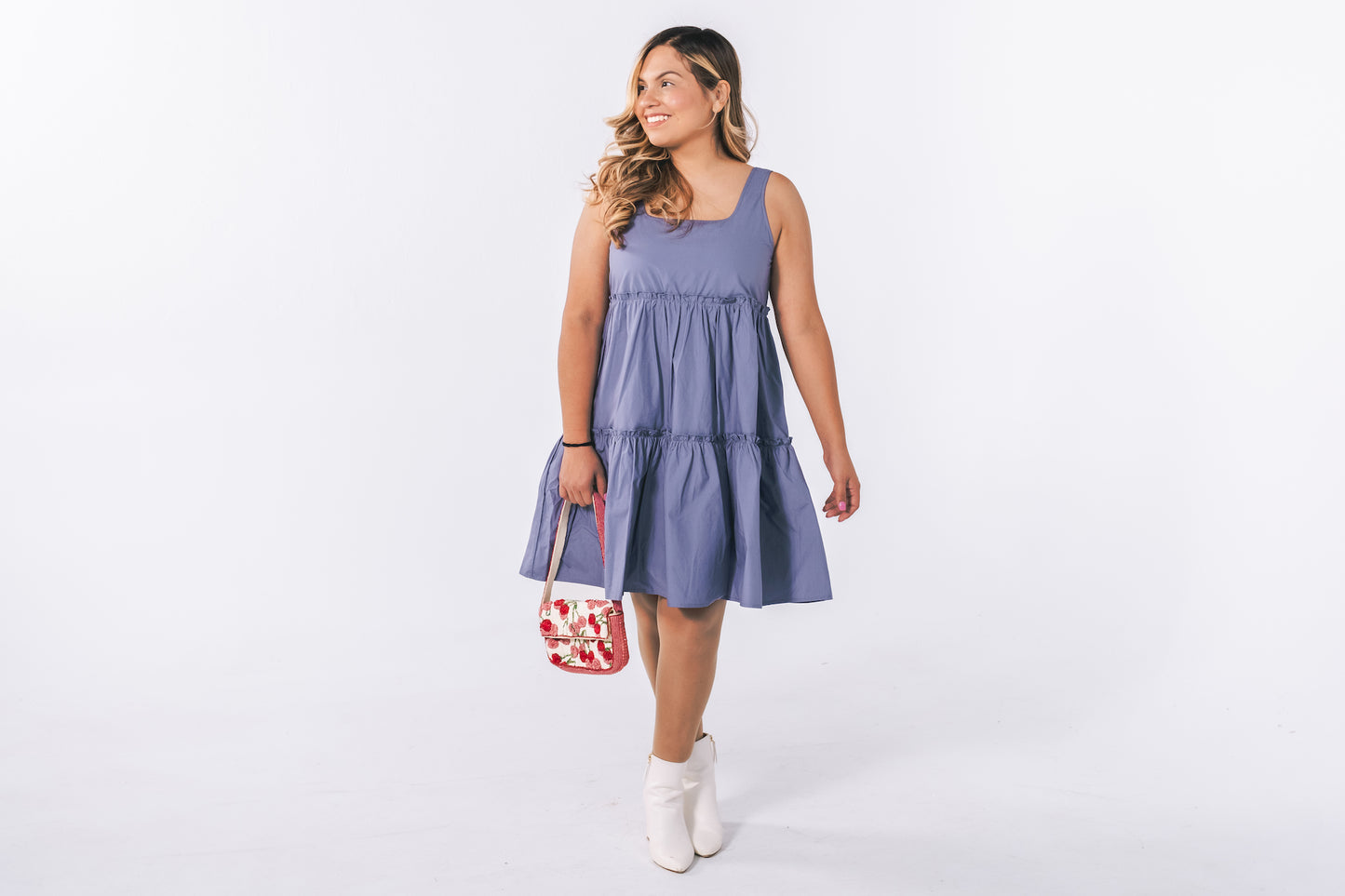 Tiered Vintage Poplin Dress