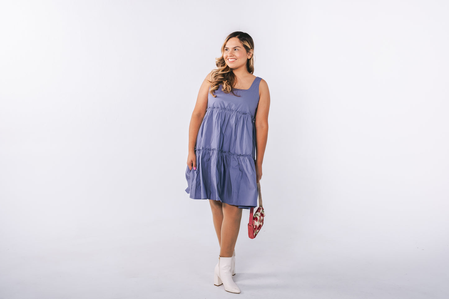 Tiered Vintage Poplin Dress