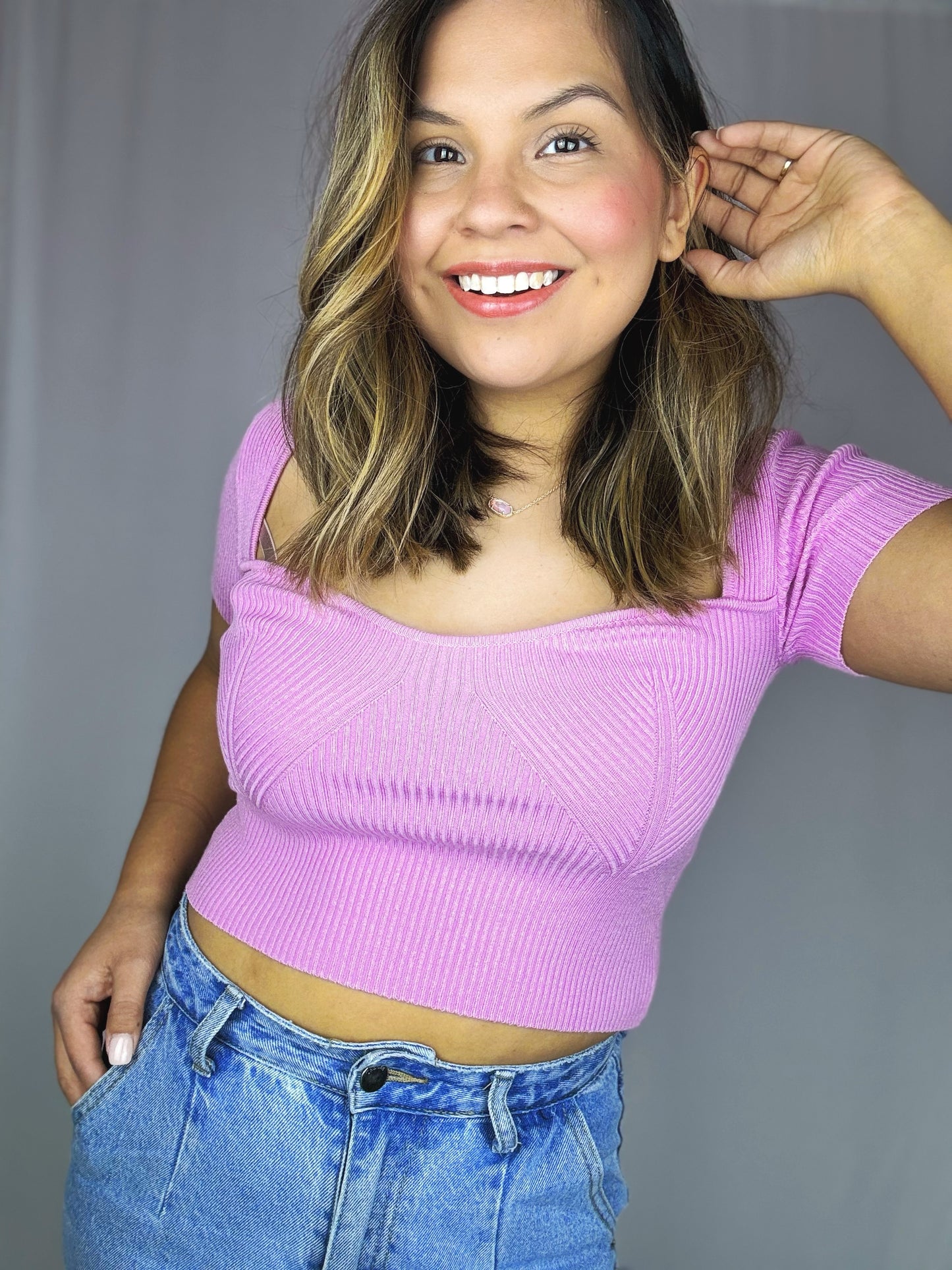 Pink Spring Crop Top