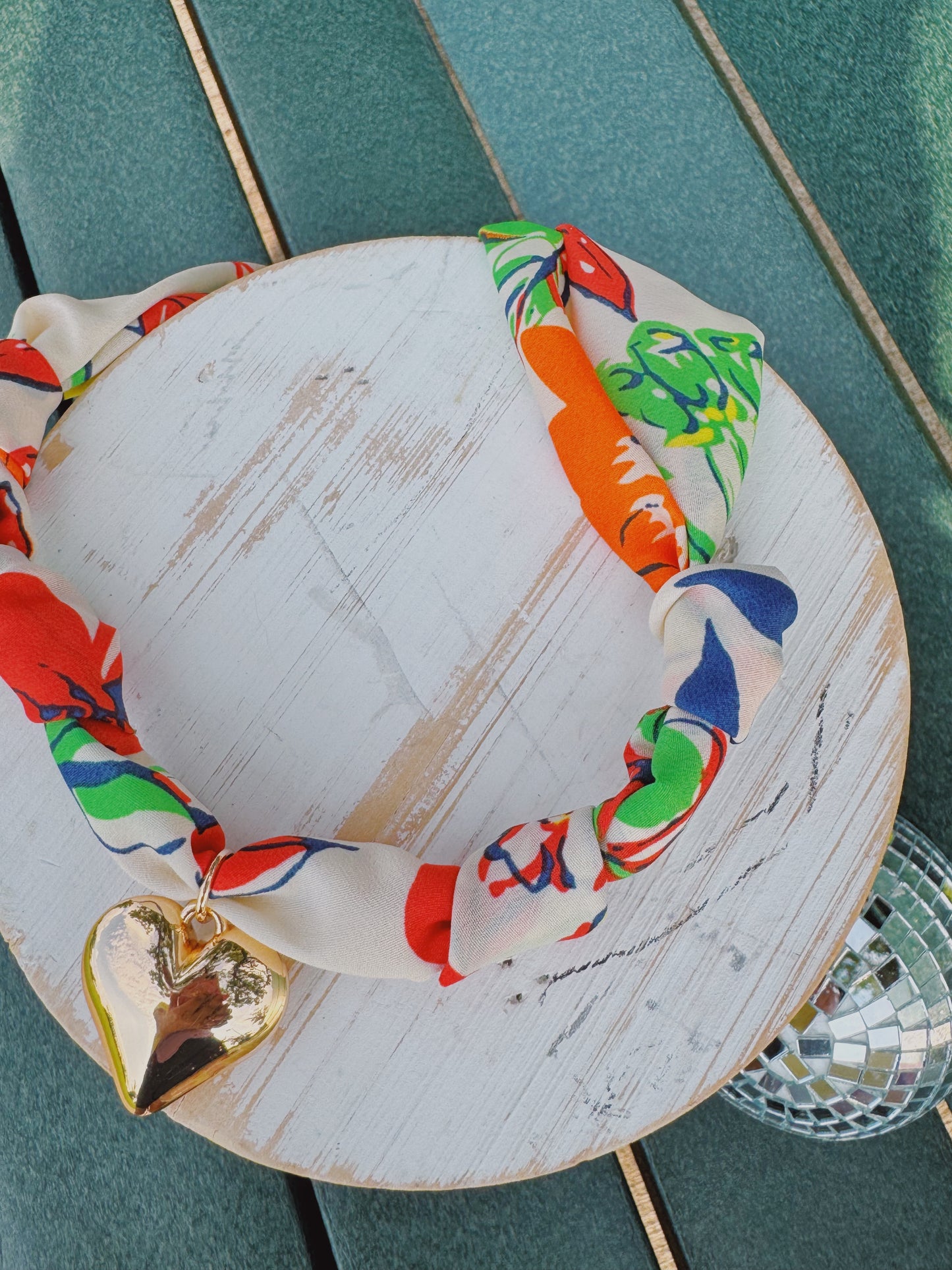 Heart me scarf necklace