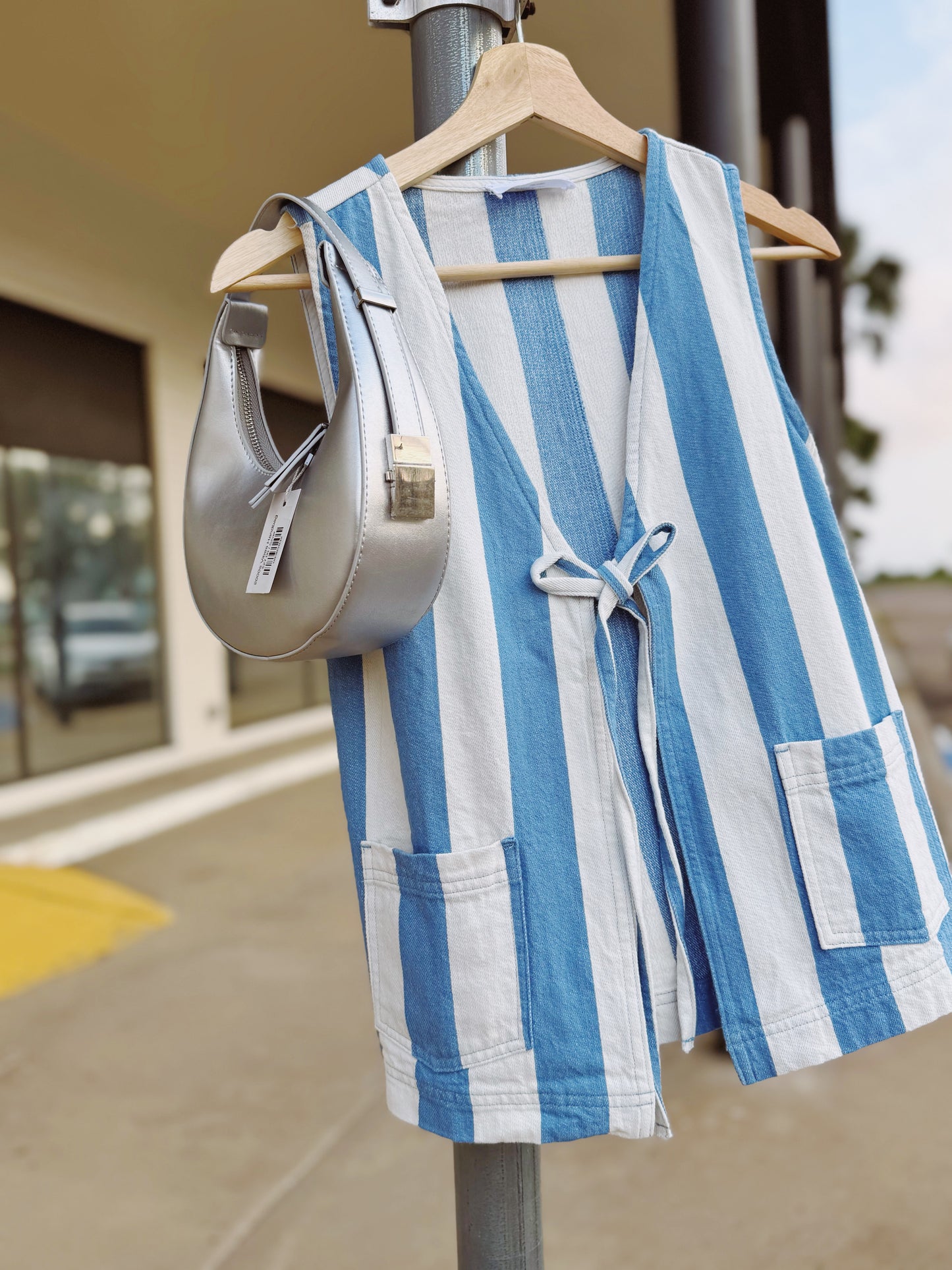Sail Away Blue Stripe Cotton Vest
