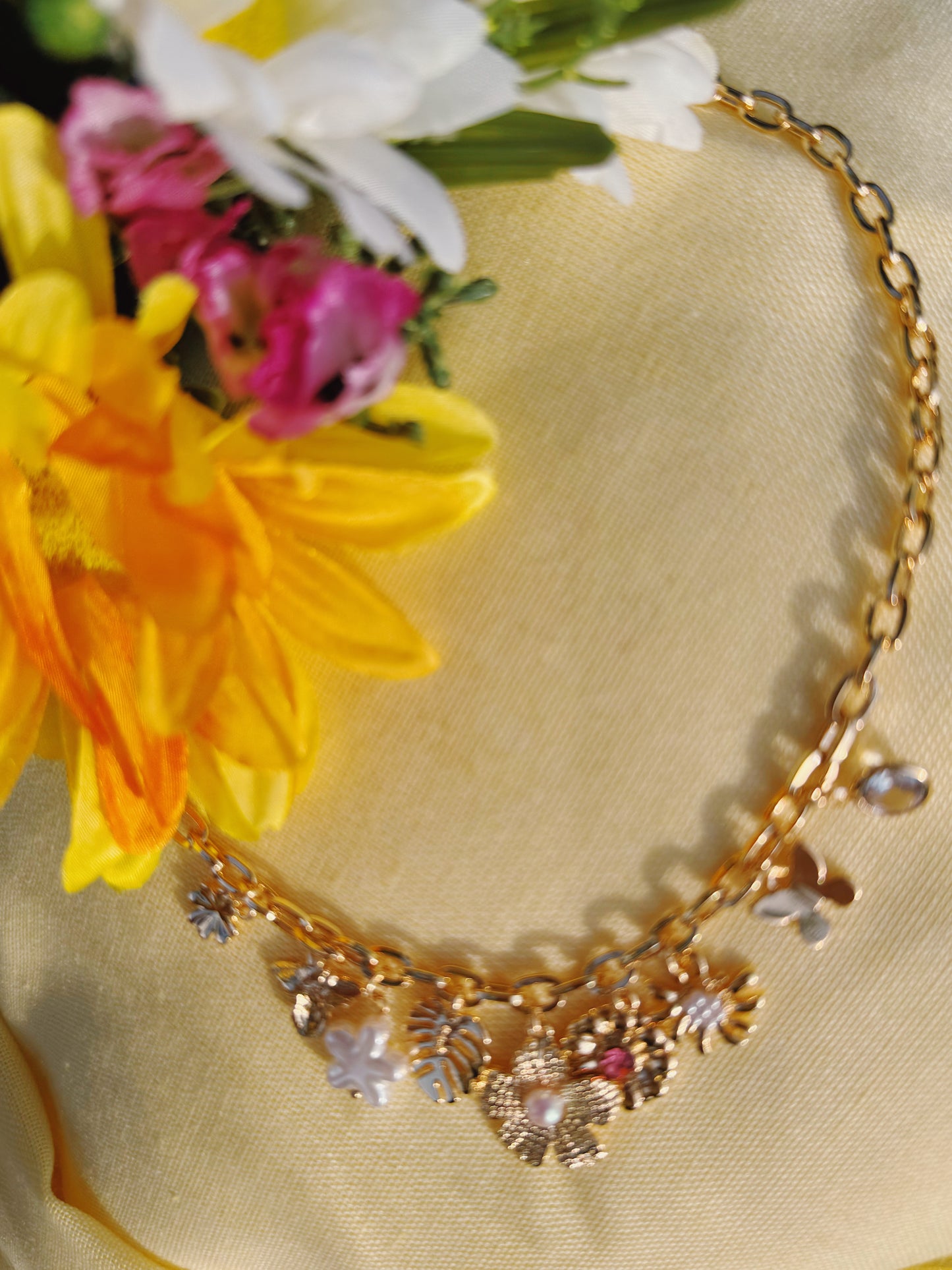 Floral Love Charm Necklace