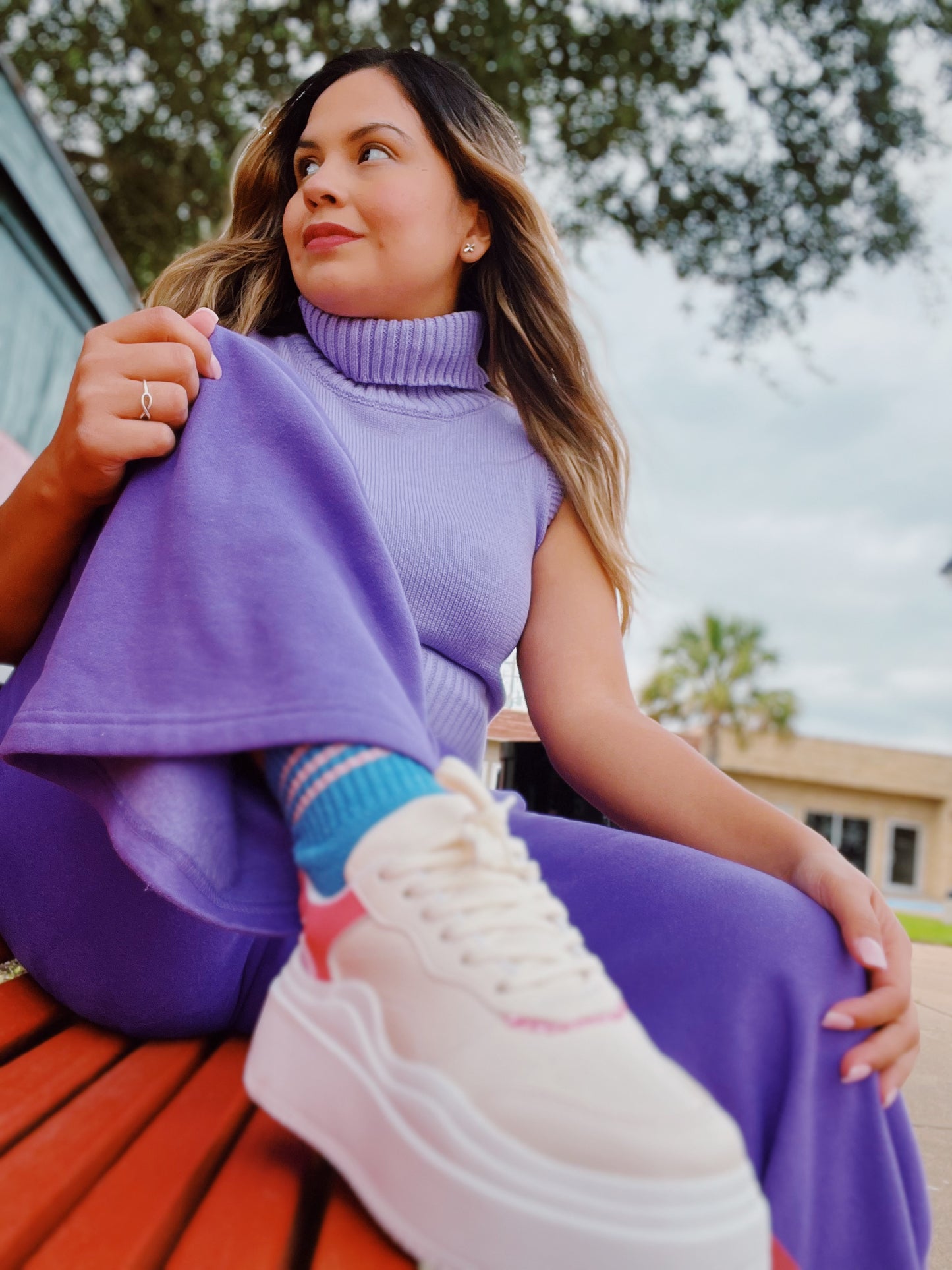 Platform Pink Off-White Sneakers