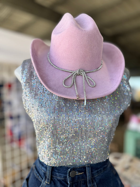 Light Purple Bow Detail Hat