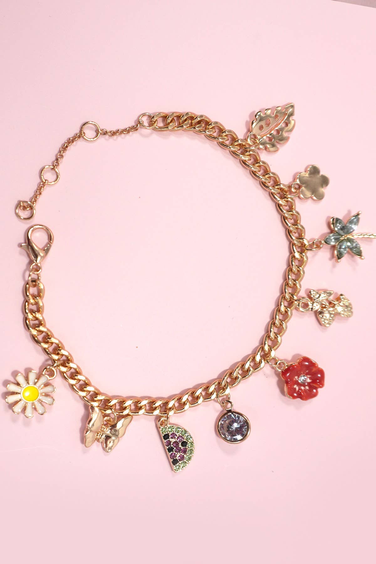 MULTI CHARM FLOWER FRUIT EPOXY BRACELETS
