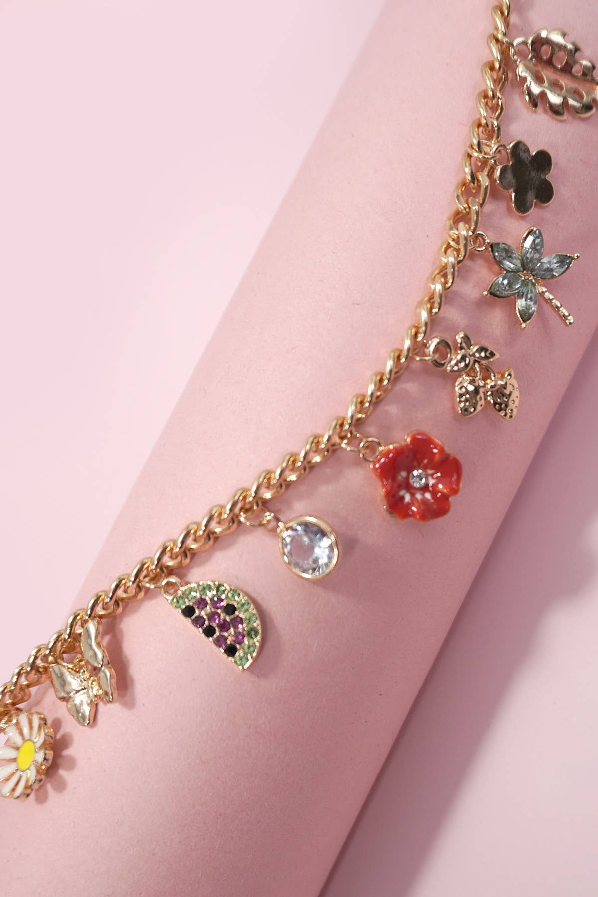 MULTI CHARM FLOWER FRUIT EPOXY BRACELETS