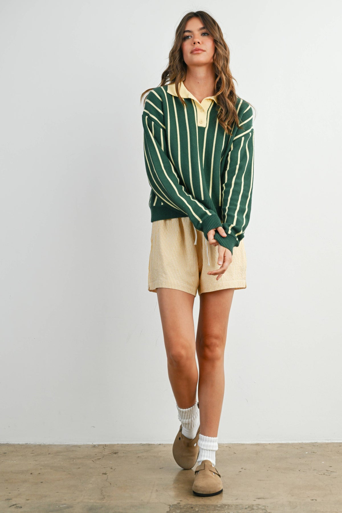 LA COOL GIRL POLO SWEATER