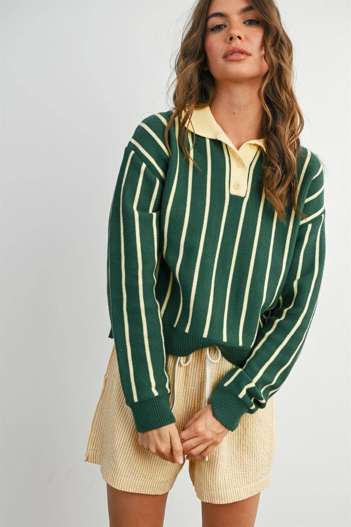 LA COOL GIRL POLO SWEATER
