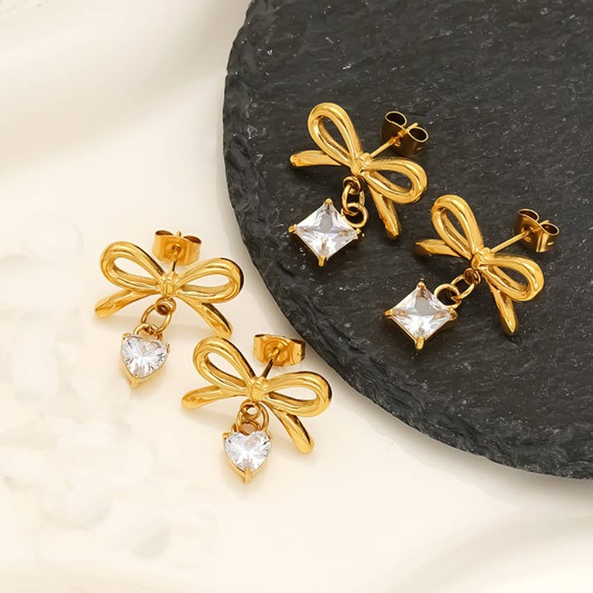 LOVE AT FIRST BOW EARRINGS