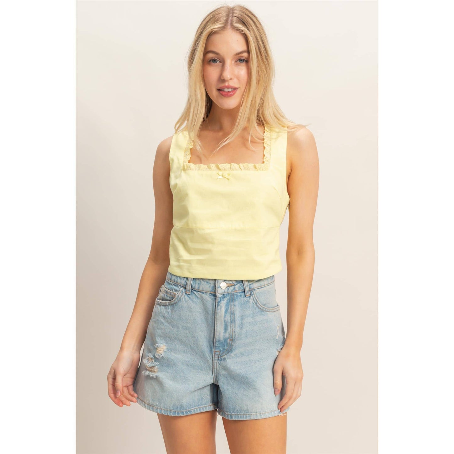 Lace Square Neck Tank