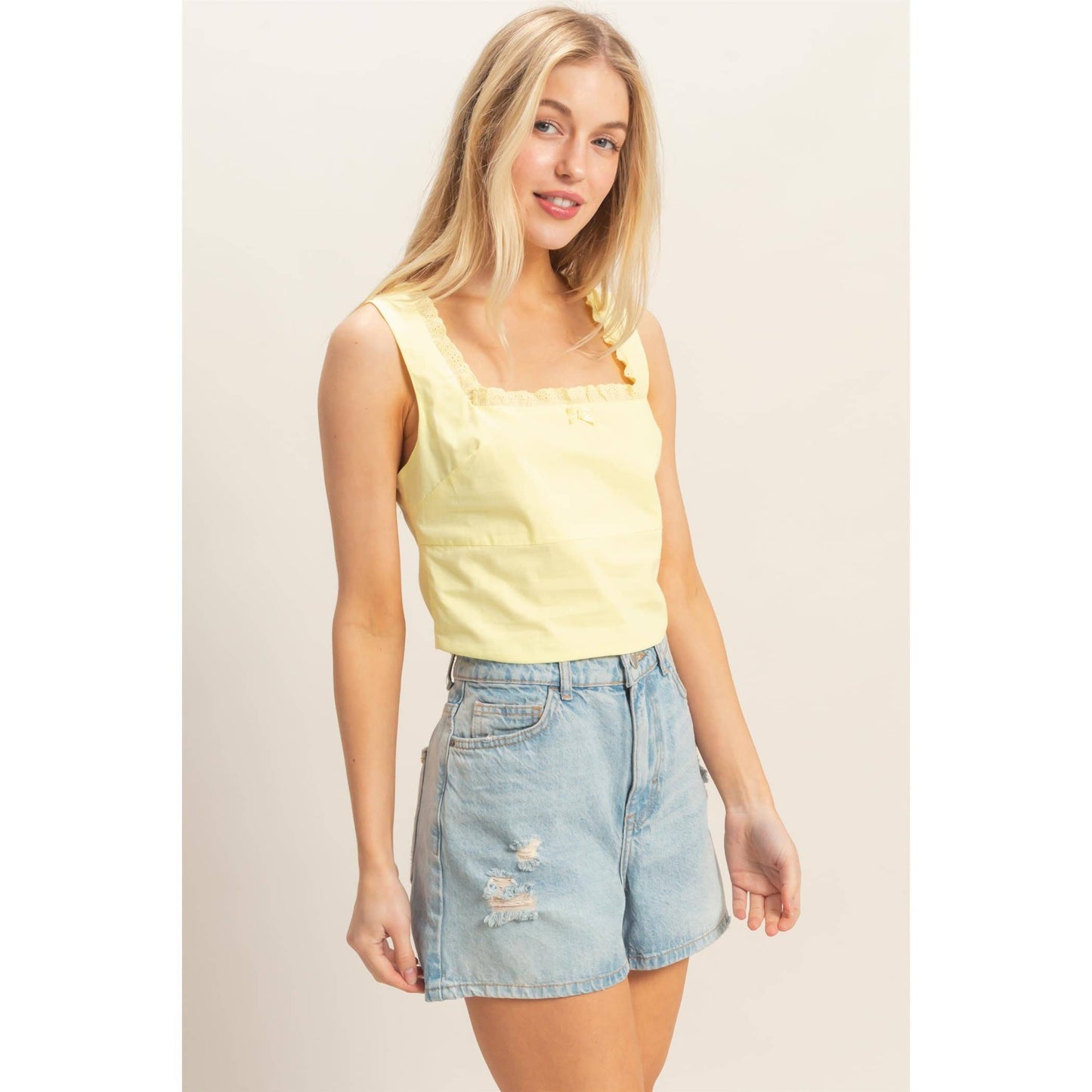 Lace Square Neck Tank