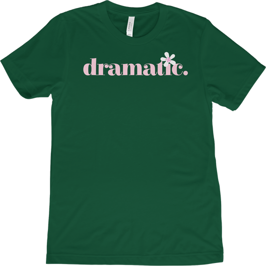 Dramatic Evergreen Cotton T-Shirt