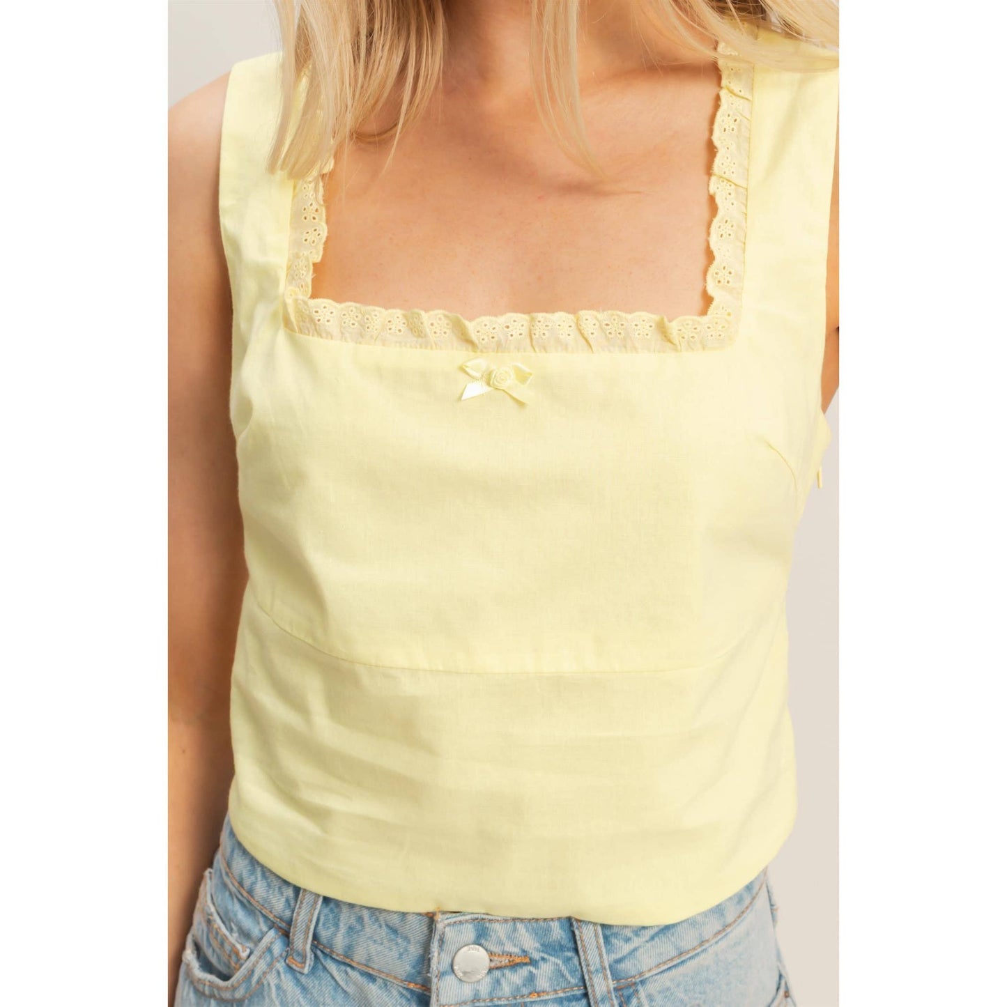 Lace Square Neck Tank