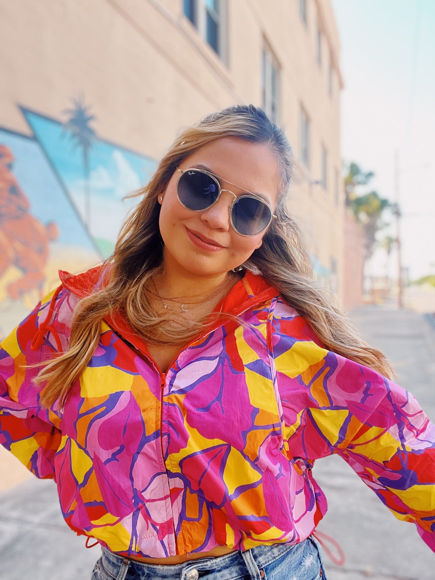 Color Pattern Sporty Jacket