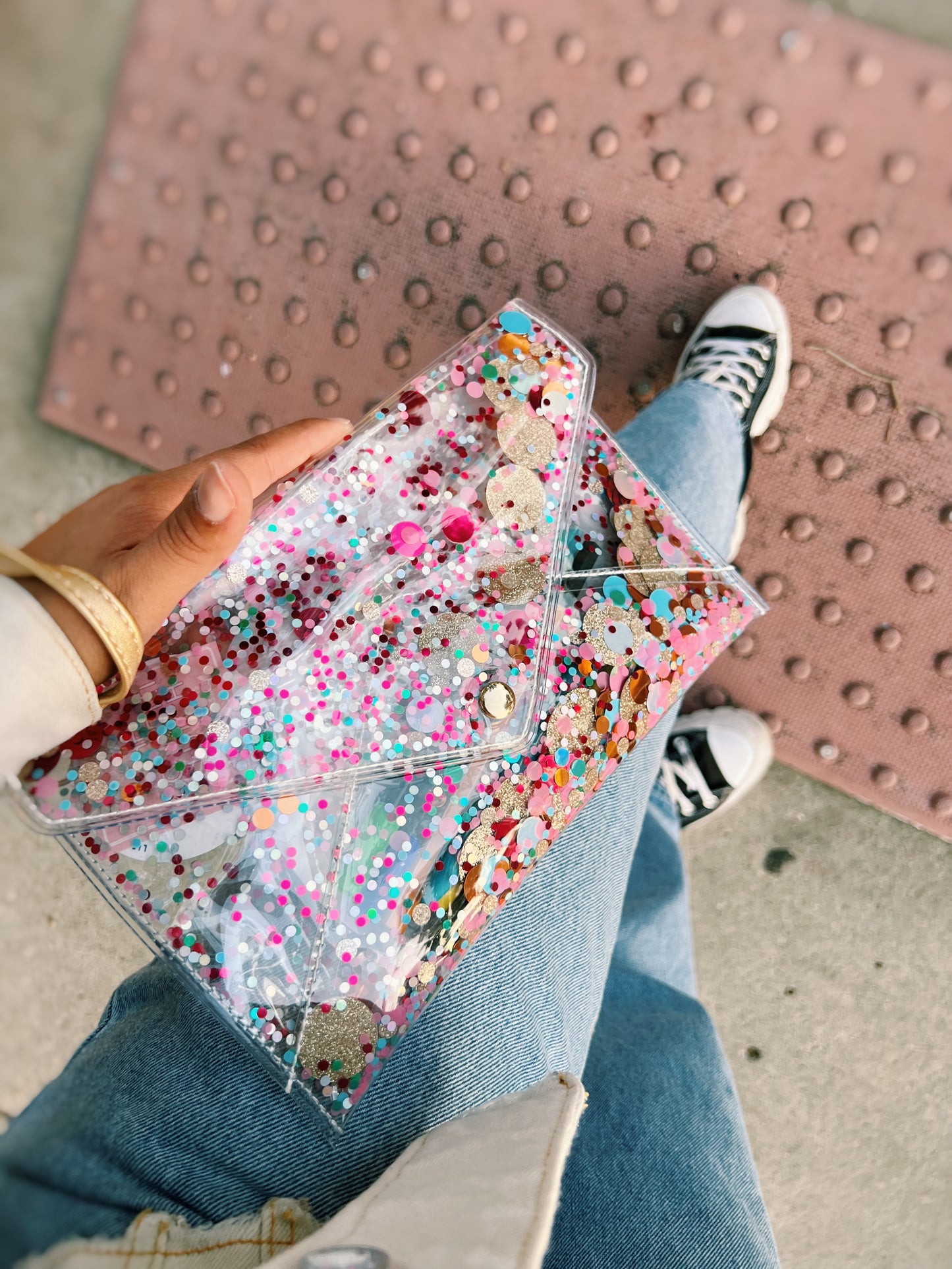 Essentials Confetti Convertible Envelope Clutch