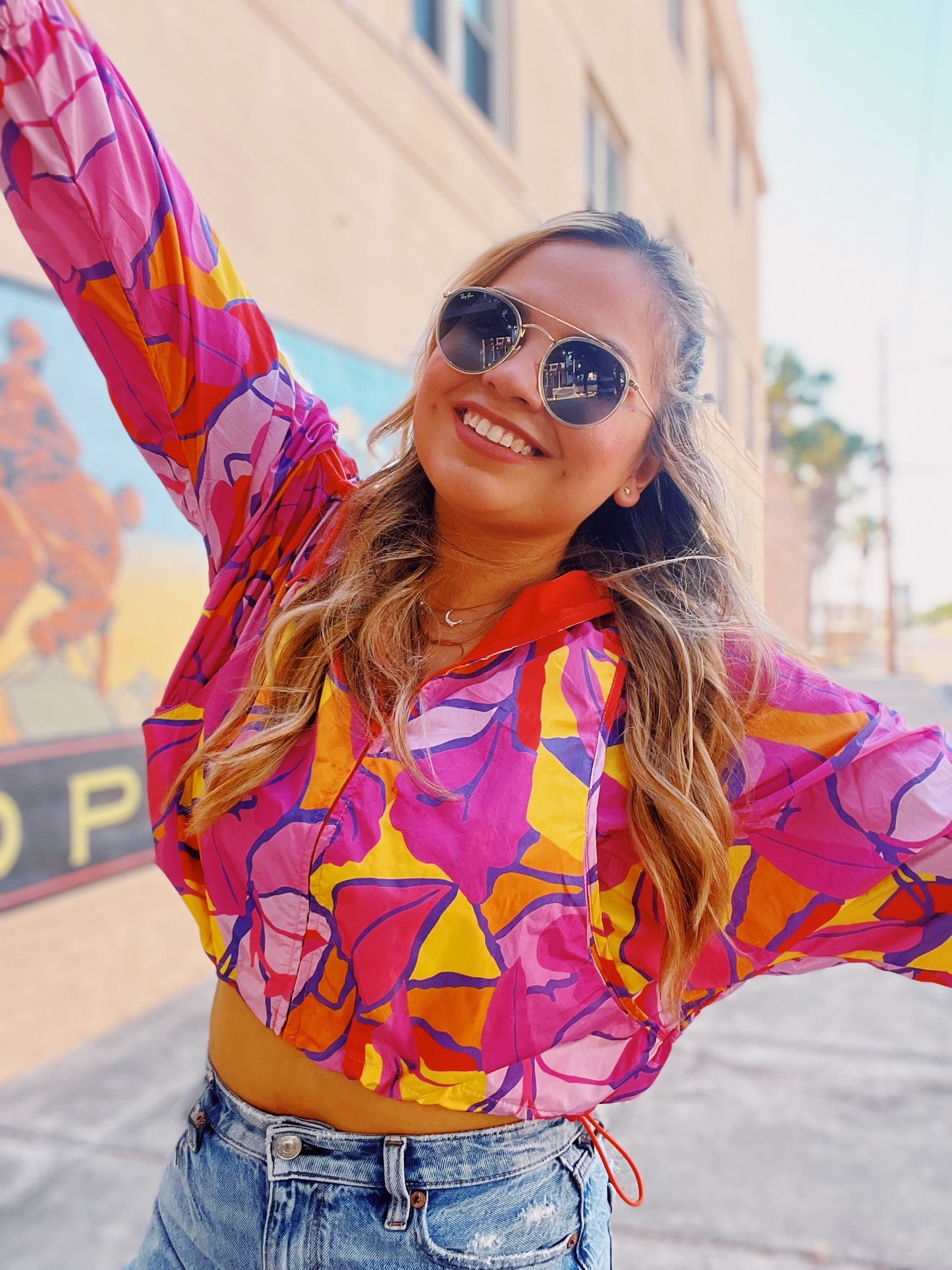 Color Pattern Sporty Jacket