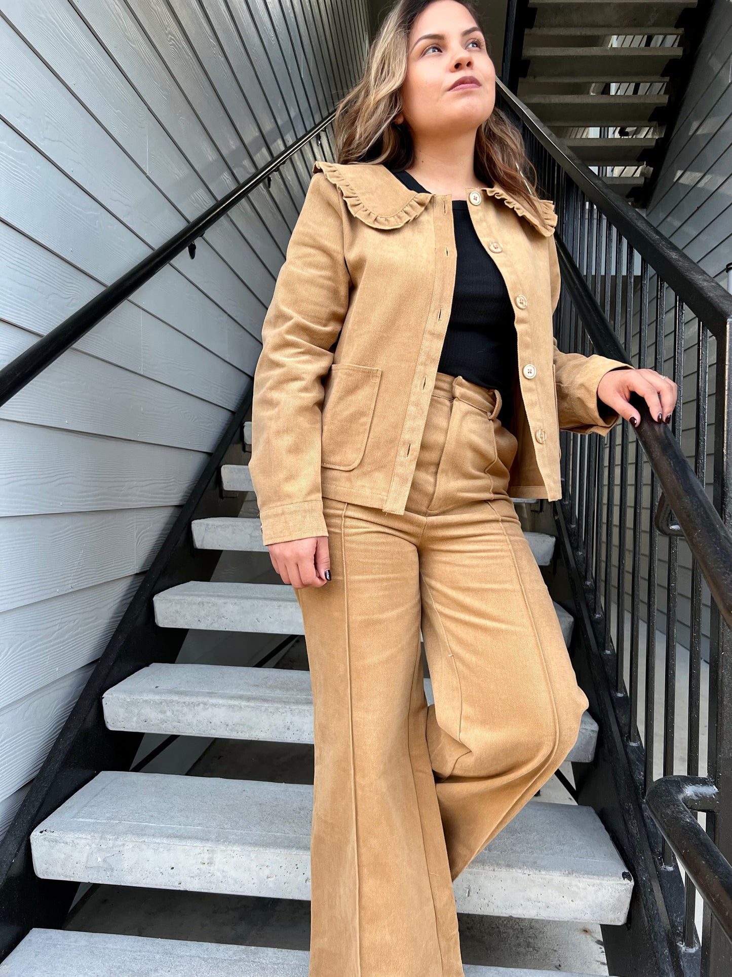 Timeless Camel Collar Jacket